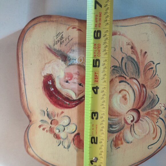 Handpainted Wood Plaque Bread Shaped Wall Decor Kitchen, Cook, Baker Gift - Picture 3 of 5